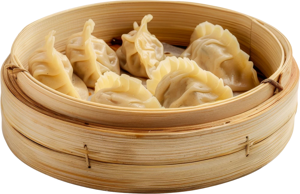 Secondo piano: ravioli di maiale al vapore